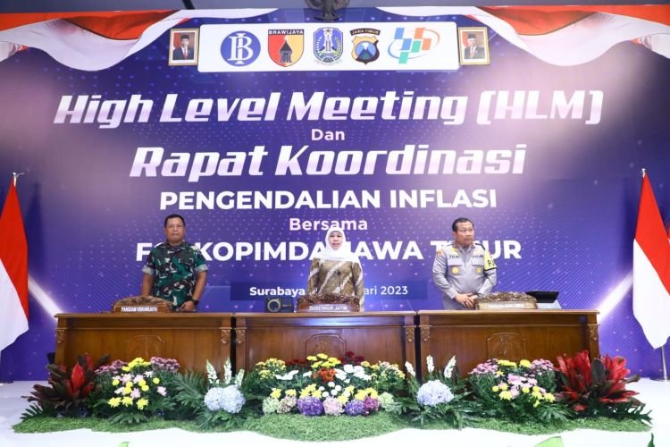 Rakor Pengendalian Inflasi bersama Forkopimda Jatim di Kota Surabaya (Ist/Hadi)