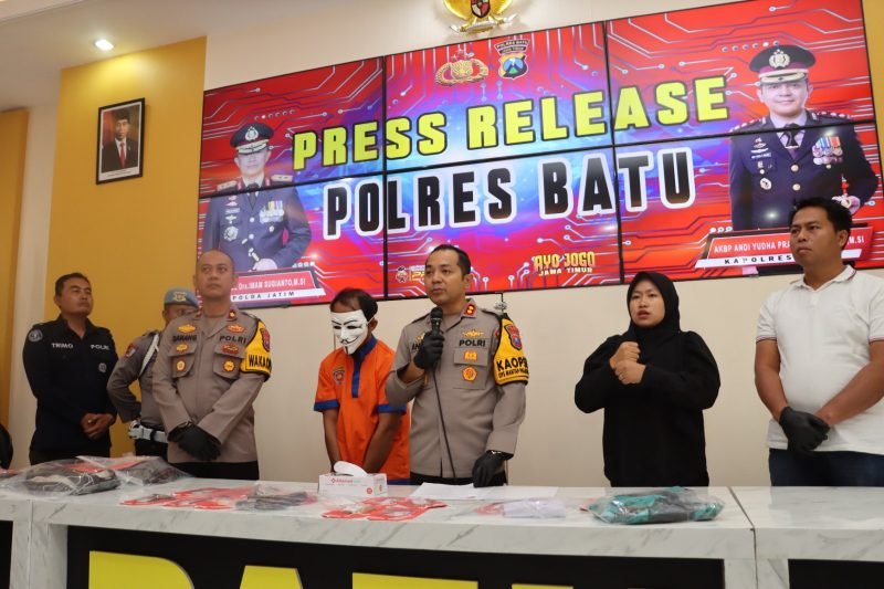 Dalam penyelidikan, pelaku mengaku tidak mengenal para korban dan tidak memiliki motif dendam pribadi (Foto: Hum/Res Batu)