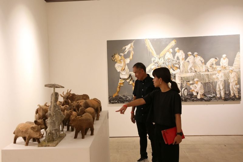Pameran seni rupa ARTSUBS 2024 resmi dibuka di Kota Surabaya, Sabtu (26/10/2024).
