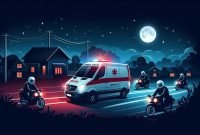 Ilustrasi mobil ambulans (Dall-E/ Jatim Inside)
