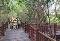 Ilustrasi pelajar di Kebun Raya Mangrove Surabaya (dok. Jatim Inside)