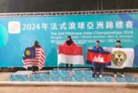 The 2nd Petanque Asian Championships berlangsung di Arena Pétanque Luzhu Park, Kota Taoyuan, Taiwan pada 20-25 November 2024. (dok. Humas Unesa)