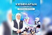 Khofifah Indar Parawansa mengajak masyarakat untuk menerapkan pola hidup bersih dan sehat (Had/Istimewa)