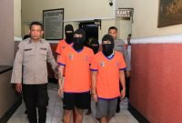 Empat orang tersangka berhasil diamankan Polsek Tegalsari dalam kasus judi online (Foto: Ark)
