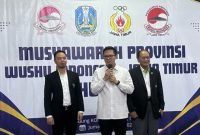 Ketua Pengprov Wushu Indonesia Jawa Timur, H.M. Ali Affandi La Nyalla Mahmud Mattalitti (tengah). Foto: Istimewa