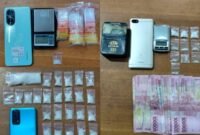 Sejumlah barang bukti narkotika yang berhasil diamankan petugas kepolisian (dok. Hum-Res Probolinggo Kota)