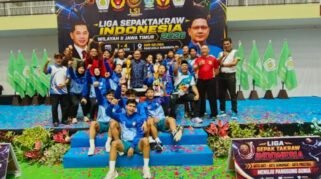 Liga Sepak Takraw Indonesia (LSI) Wilayah 2 berlangsung di GOR Pancasila Surabaya pada 1-4 Juli 2026. (Foto: Ist/Angga P)