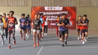 Tes Parameter Tahap Pertama digelar di Lapangan Tenis Pemkab Kediri, Kamis (9/7/2026).