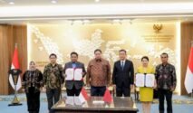 Penandatanganan Strategic Cooperation Framework Agreement antara Wiraraja Madura Industrial Estate dan Guangdong (Fenyong) ASEAN Industrial Park di Jakarta, Rabu (5/8/2026). (Foto: Humas Ekon)